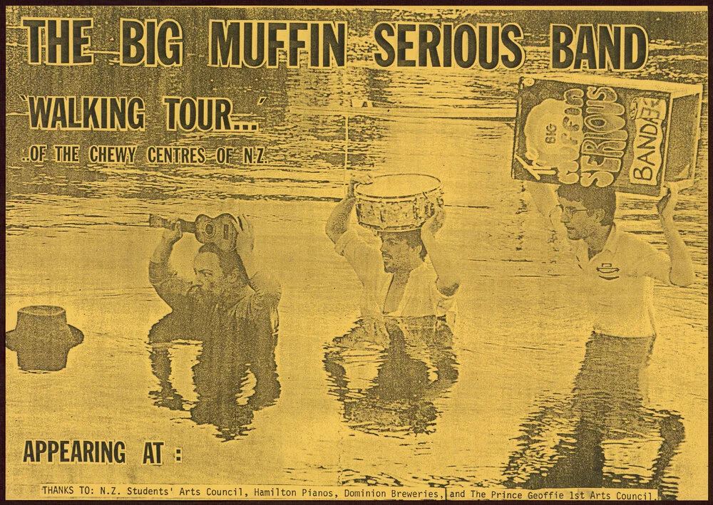 Big Muffin Serious Band 'Walking tour...' ...of the chewy centres of N.Z. [yellow copy]
