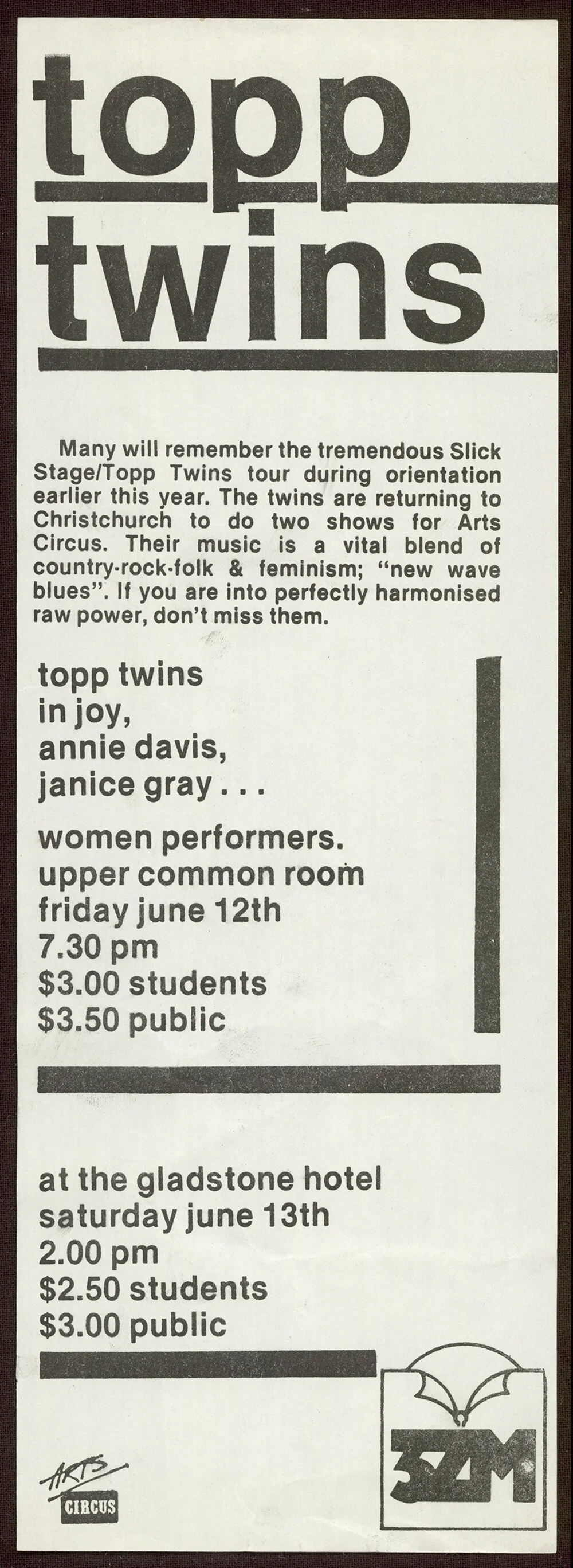 Topp Twins, In Joy, Annie Davis, Janice Gray.