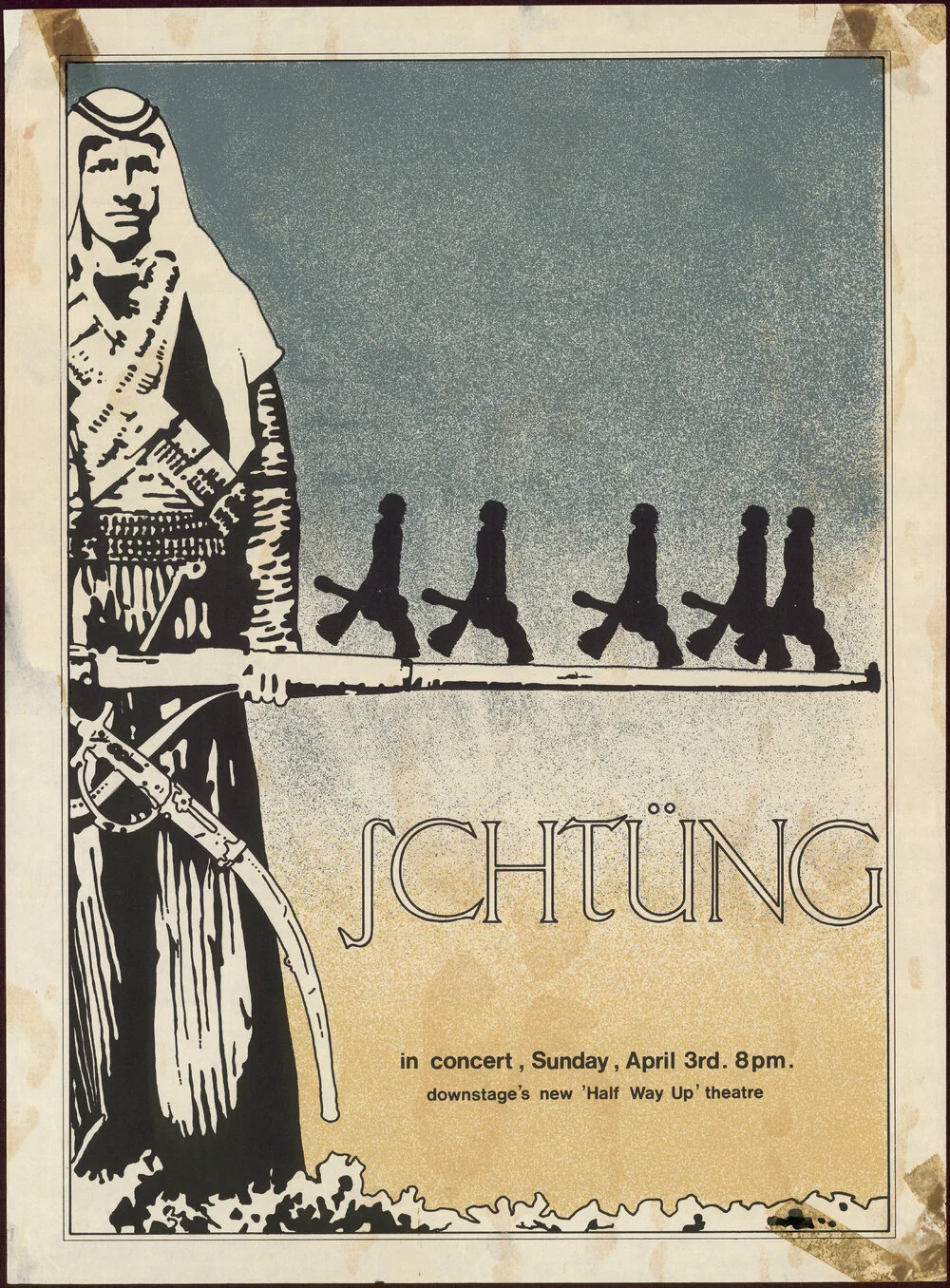 Schtung in concert, Sunday, April 3rd.