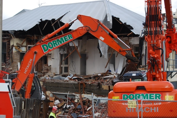 Royal Hotel being demolished