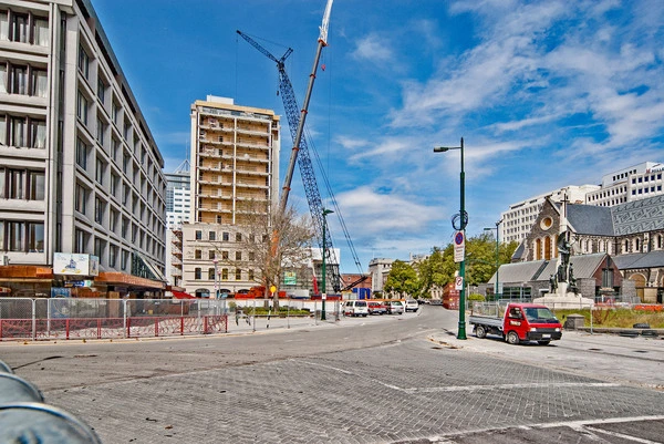 North eastern corner of Cathedral Square