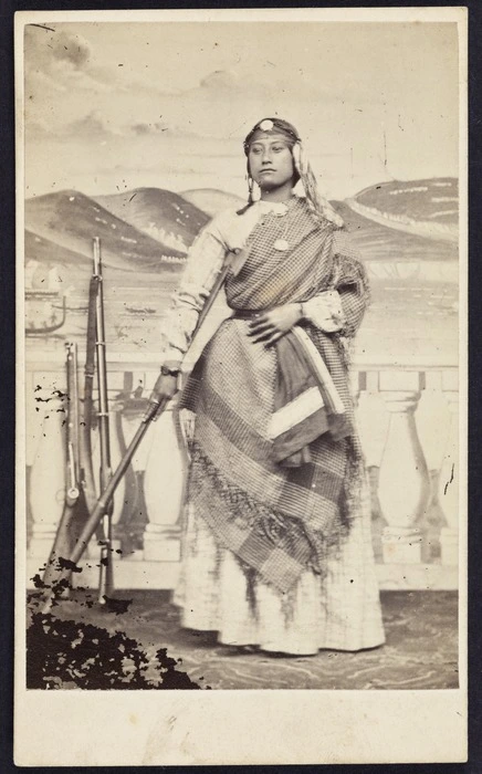 Peyman, Benjamin, 1823/24-1897 :Portrait of Karaana or Caroline, sister to the Queen of Nukumaru