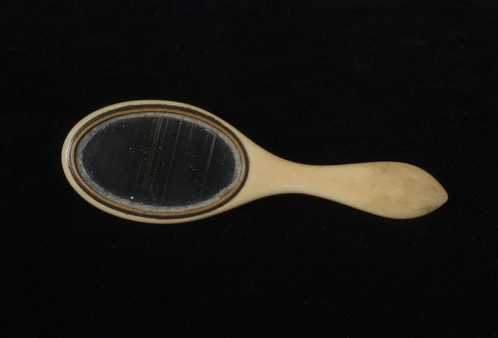 Mansfield, Katherine 1888-1923 (Collector) :[Miniature ivory-backed hand mirror]