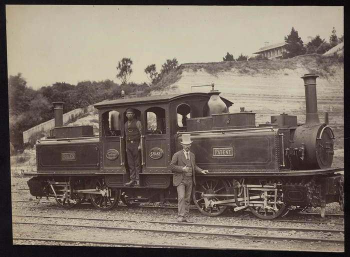 Deveril, Herbert, 1840-1911 :Snake, a Fairlie B class locomotive built in 1874